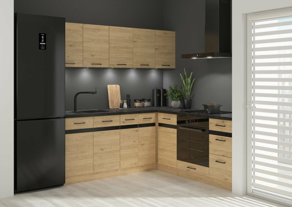 JUNONA LINE 200x200 L bez pracovnej dosky